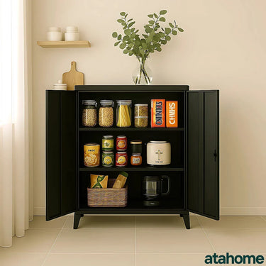 metal storage cabinet with doors