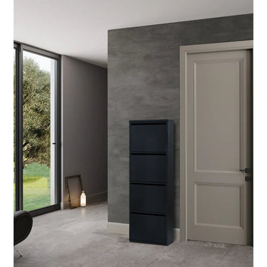 Troy 4-Drawer Metal Shoe Cabinet