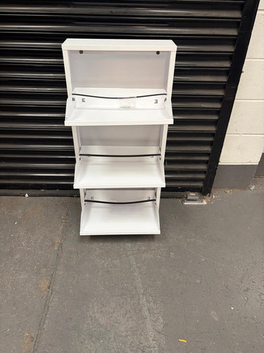 3 Drawer Metal Shoe Cabinet Grey
