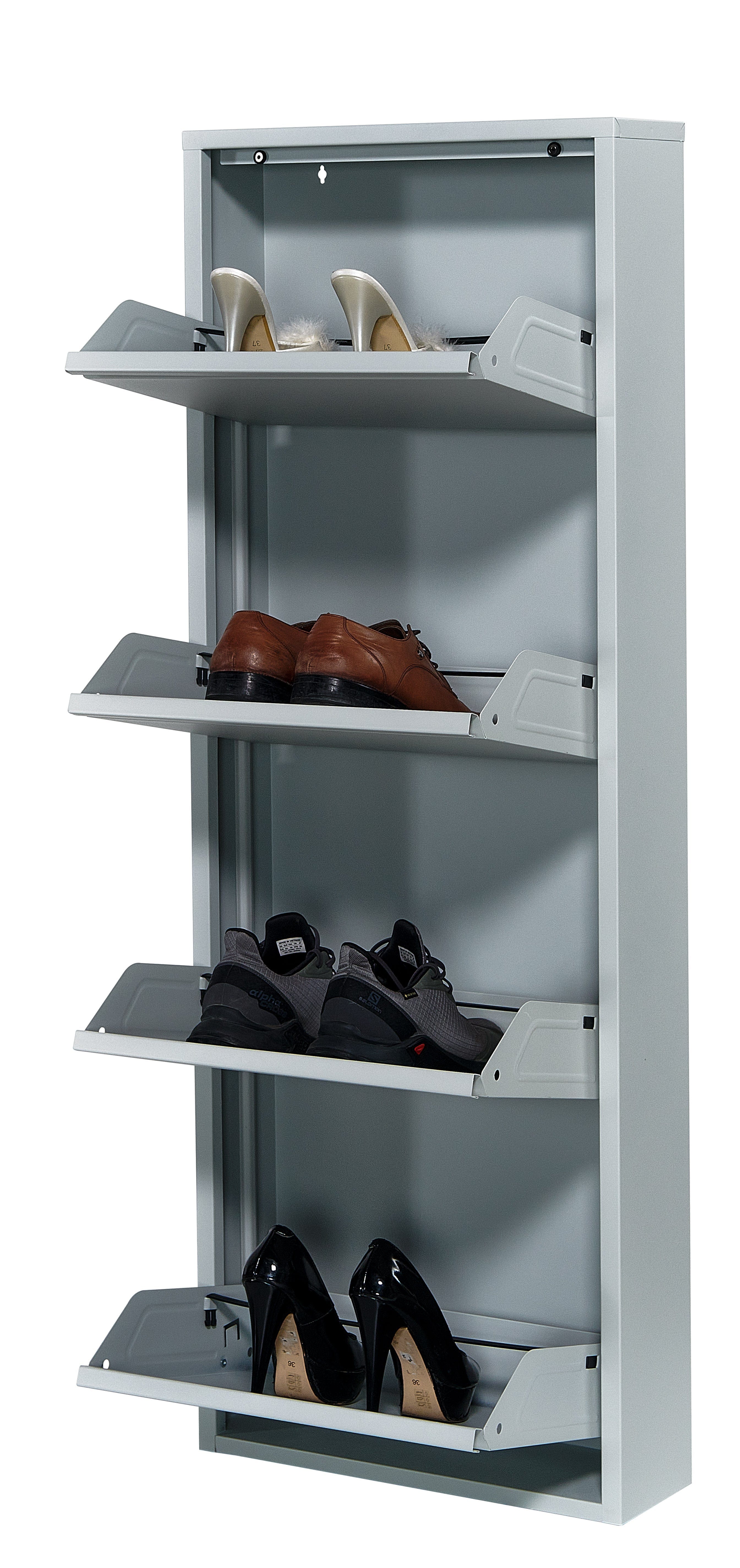 Slim Shoe Cabinet Narrow Shoe Storage Cabinet for hallway wall