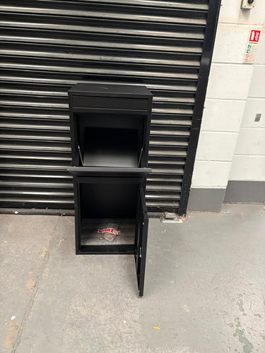 Refurbished- Extra Large Metal Post Box Parcel Delivery Box Drop Box -Atahome Cappadocia - BLACK