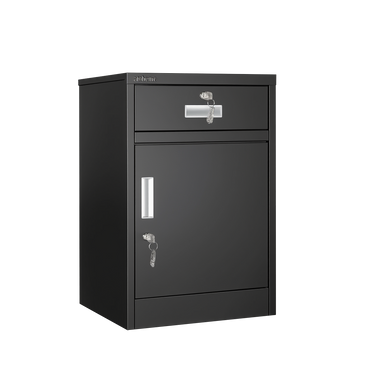 Arya Metal Storage Cabinet with Lockable Door & Drawer